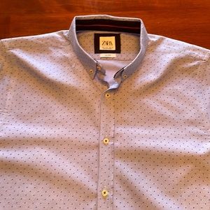 Zara slim fit Oxford cloth button-down, size Large (42)